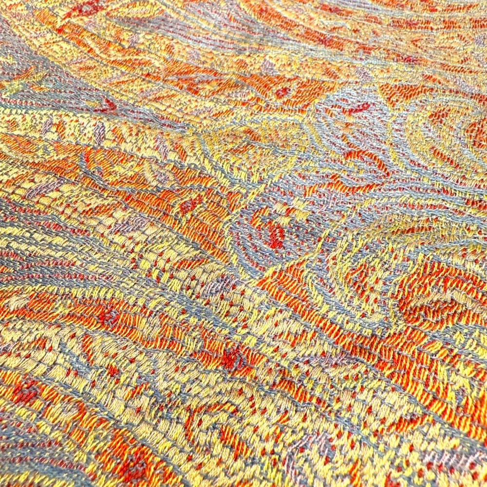 Paisley Scarf‎ Shawl Wrap Purple Red Floral Fringe Women's Accessory 26x70